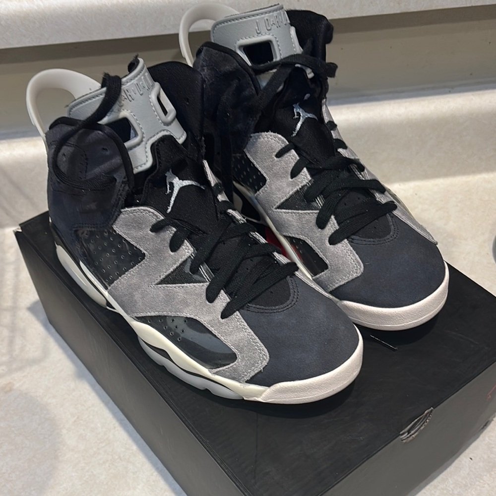 Jordan 6 Retro Black and Gray High-Top Sneakers